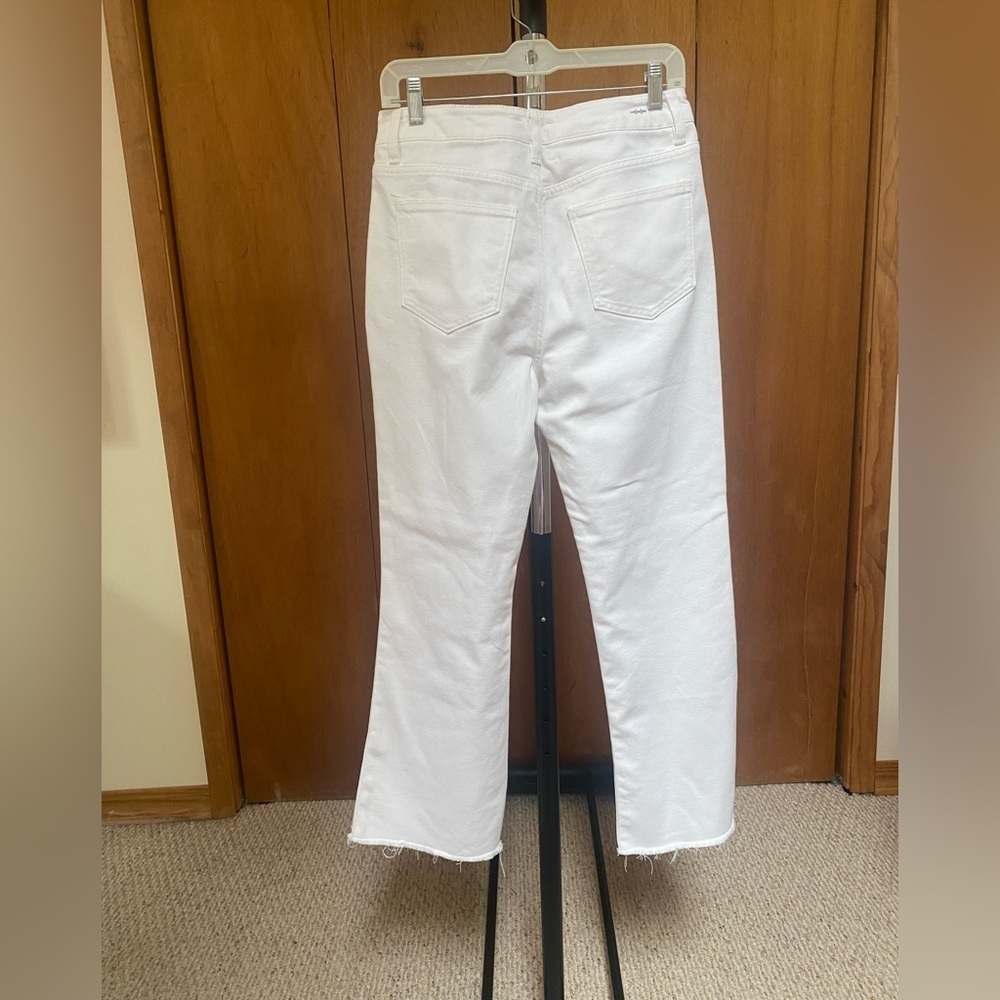 Habitual Women's Straight Frayed Wide Leg White Jeans Size 6 NWOT - Picture 2 of 14